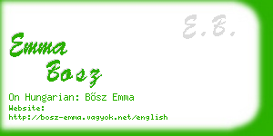 emma bosz business card